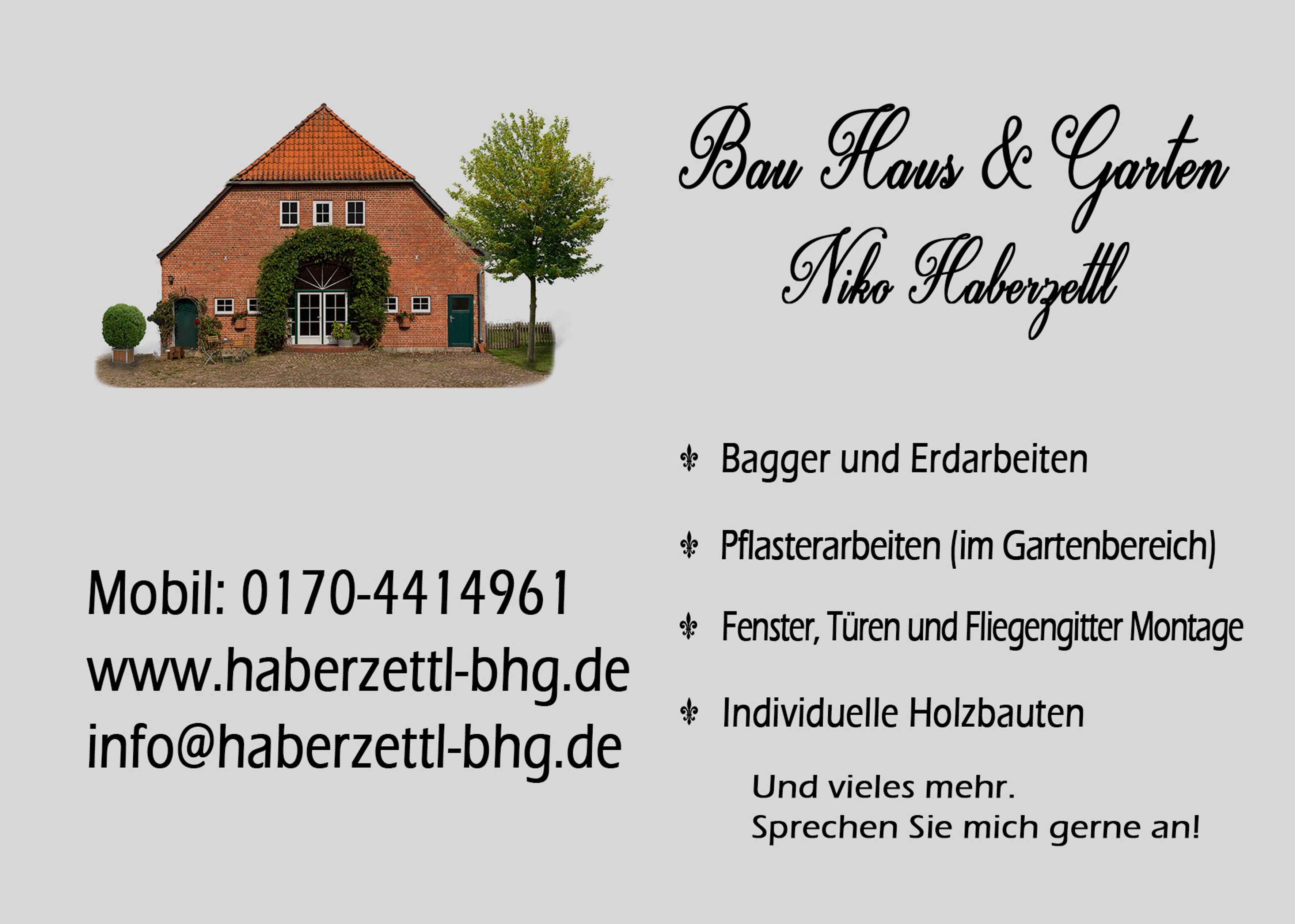 Bau,Haus&Garten  Niko Haberzettl Logo